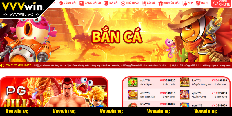 Bắn cá VVVWIN - Sảnh game săn sinh vật đại dương đỉnh cao 2025