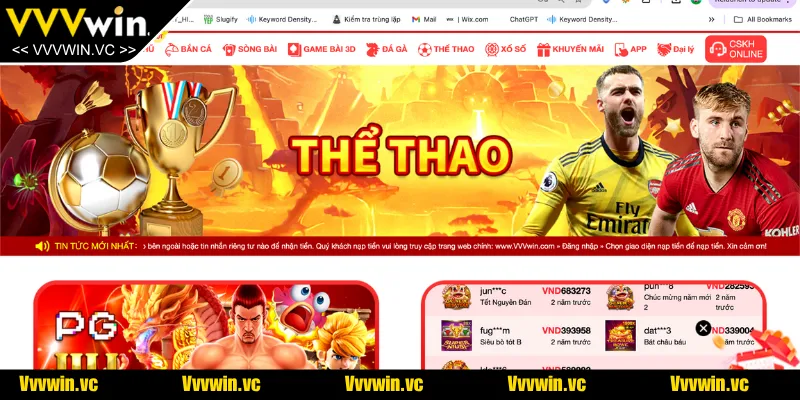 Tổng hợp các loại hình thể thao VVVWIN đỉnh nhất mọi thời đại